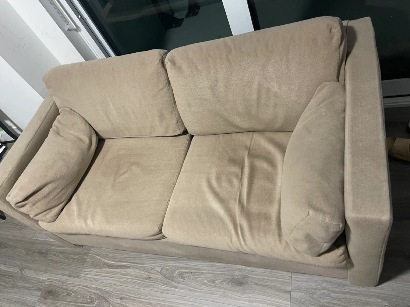Beige 2-Seater Sofa Bed - photo 5