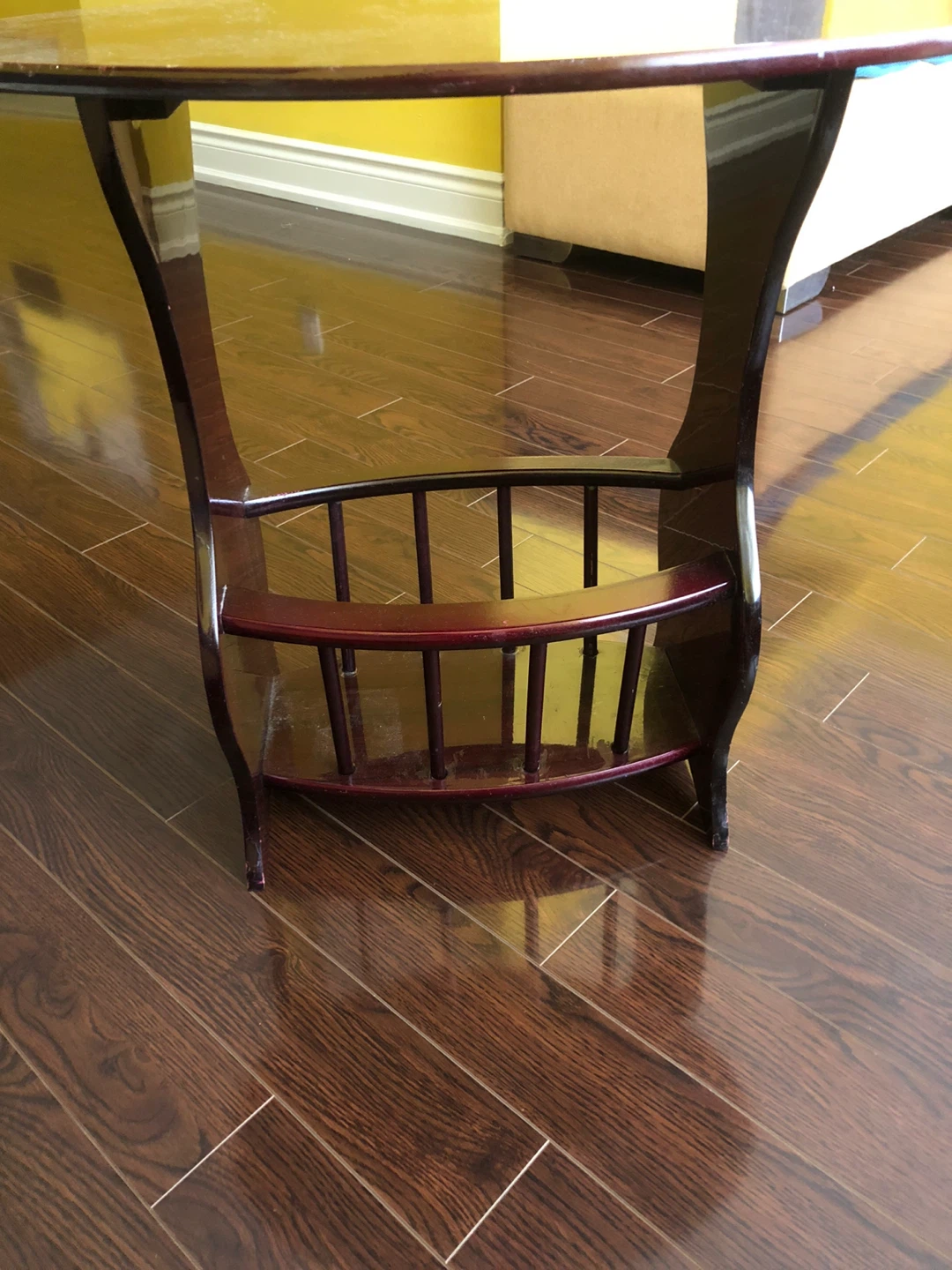 Wooden Magazine Rack Side Table - photo 3