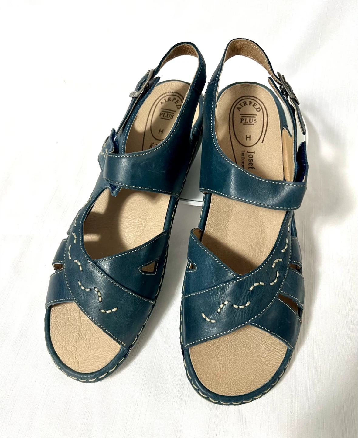 Josef Seibel Blue Leather Sandals