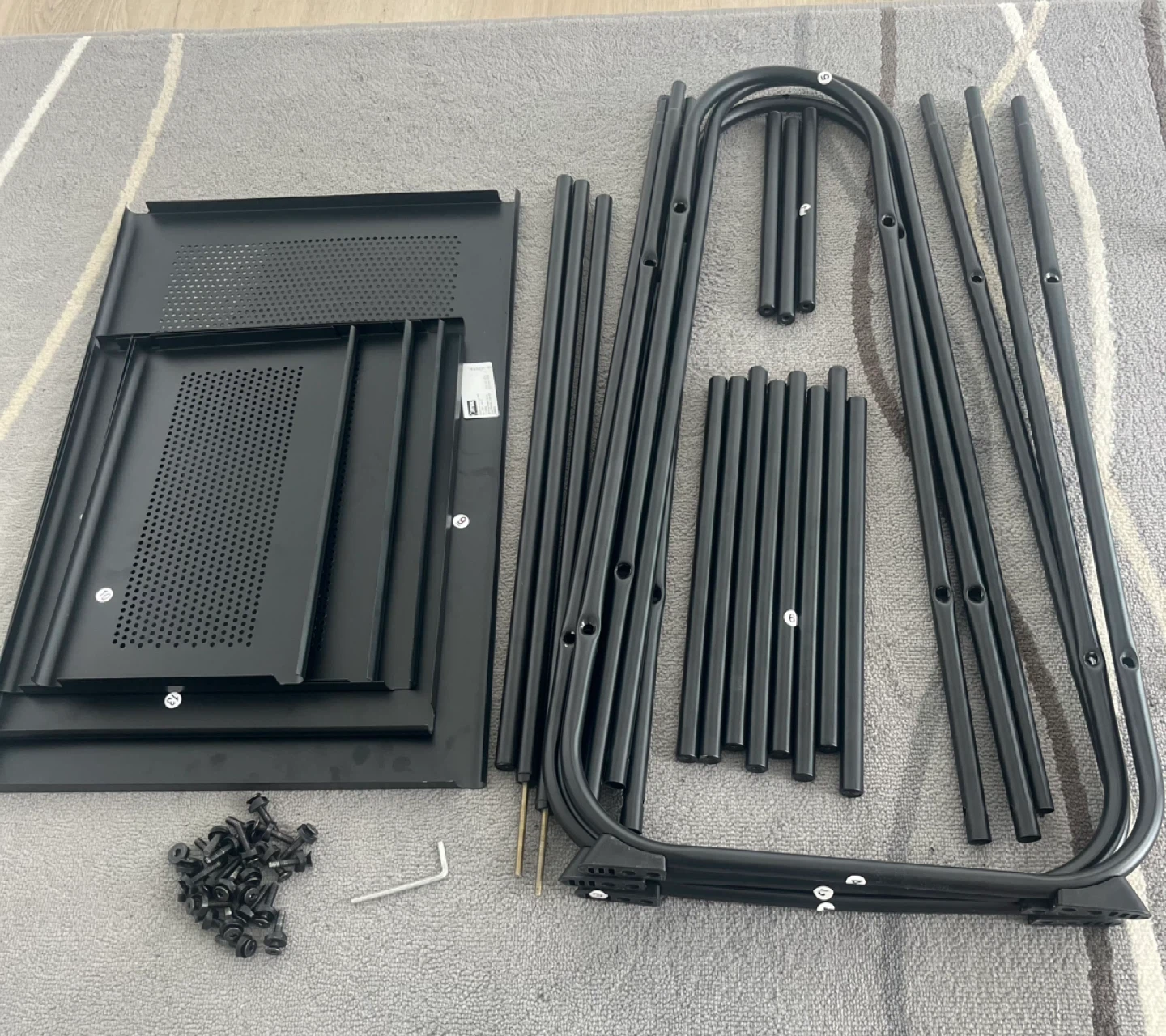 RAVNKILDE Standing Closet Organizer Black Metal - photo 5