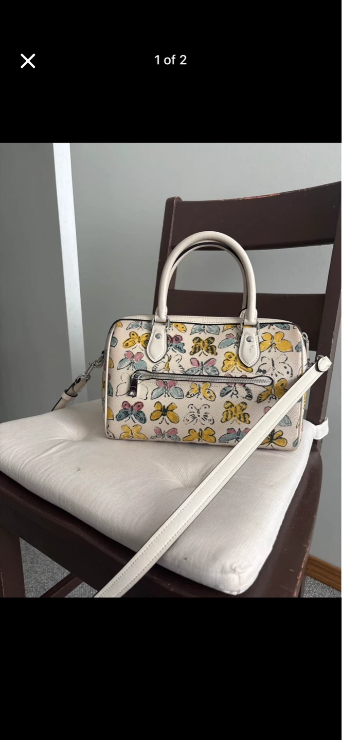 Coach Butterfly Print Dome Satchel Bag