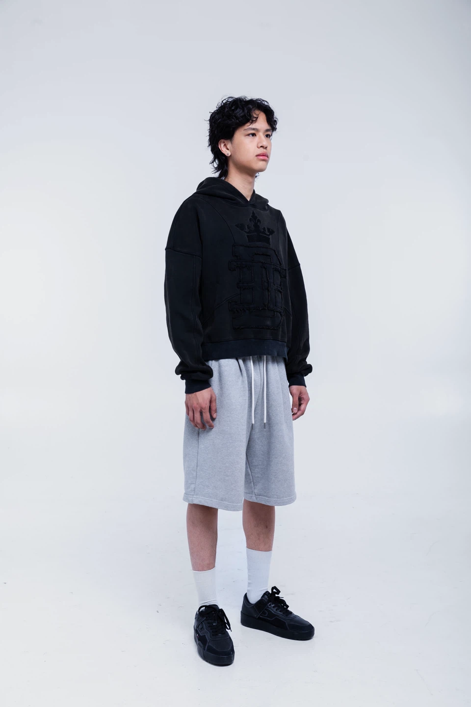 Distressed Applique Embroidered Hoodie - photo 5