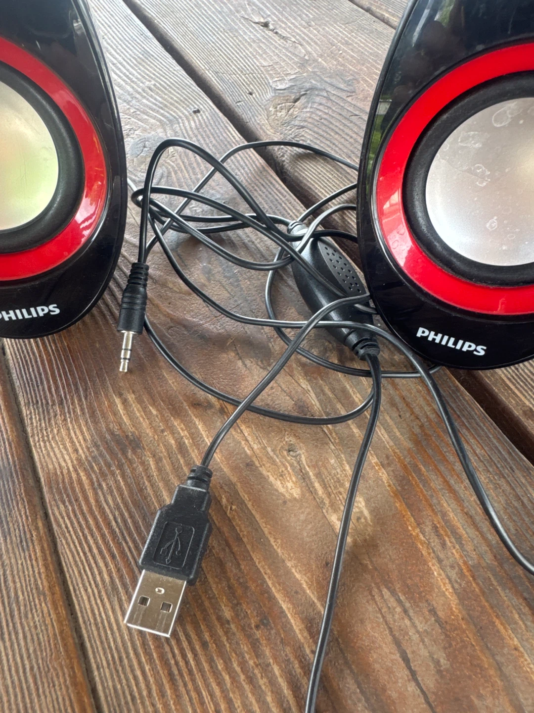 Philips Black & Red Computer Speakers - photo 2