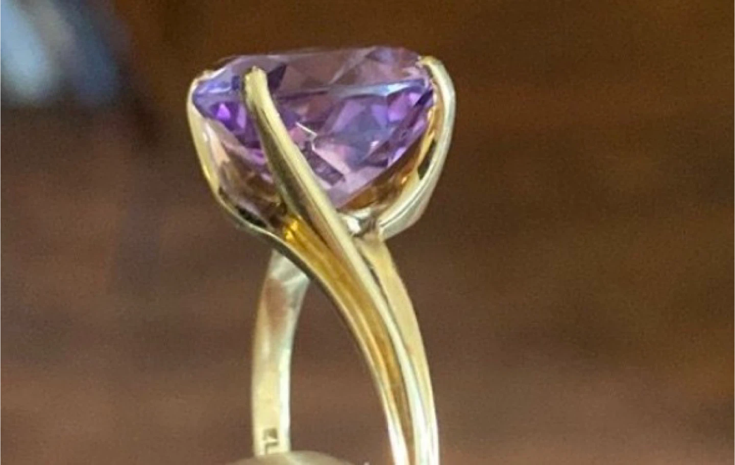 Amethyst 10K Gold Ring - photo 5
