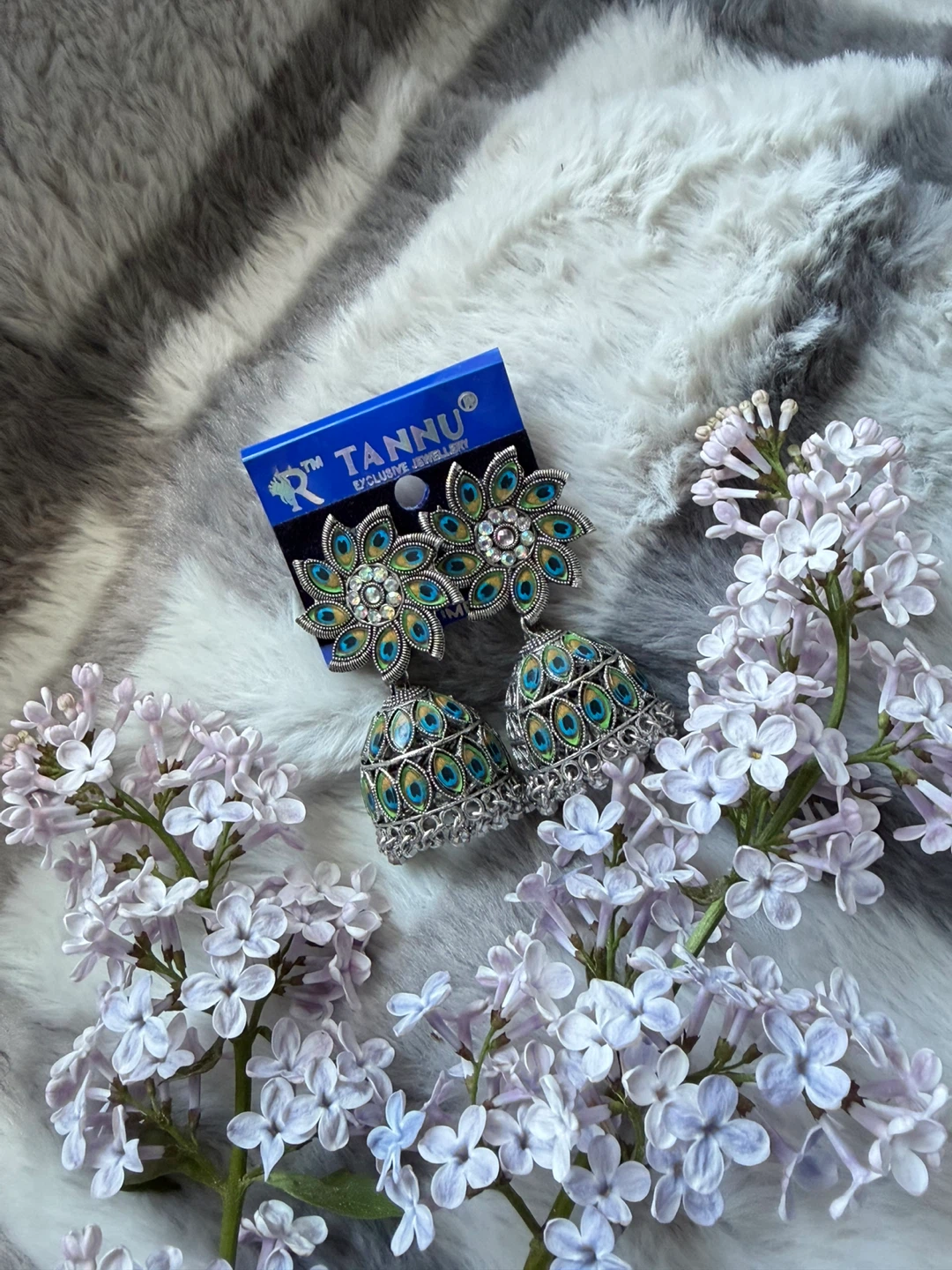 Tannu Peacock Design Jhumka Earrings - photo 4