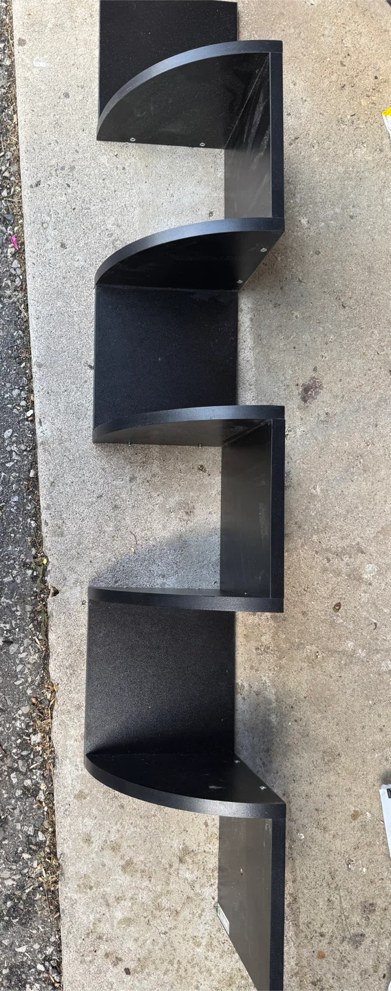 Black Corner Shelf Unit - photo 2
