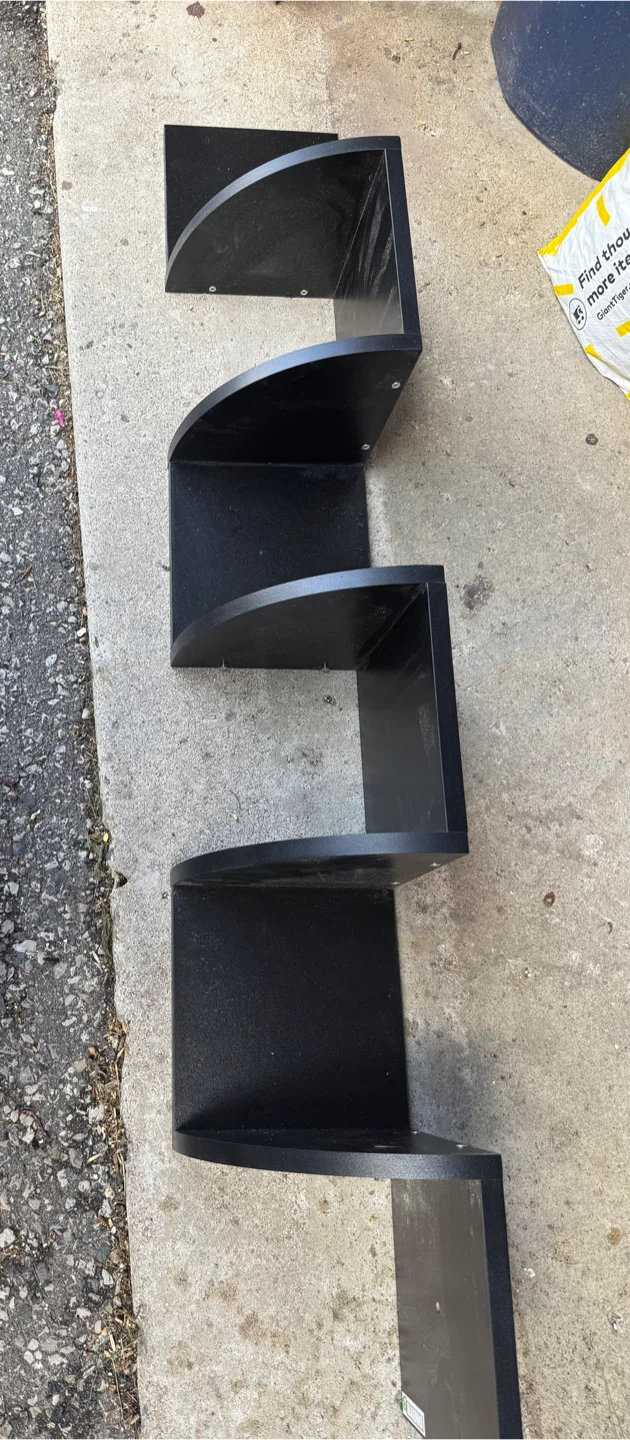 Black Corner Shelf Unit
