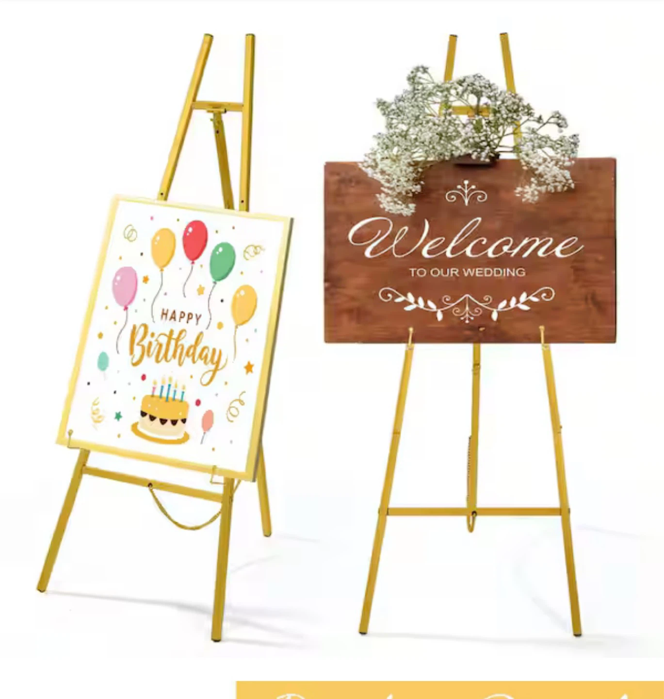 Yellow Metal Easel Stand - photo 3