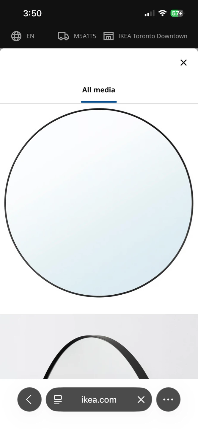 black circle ikea mirror