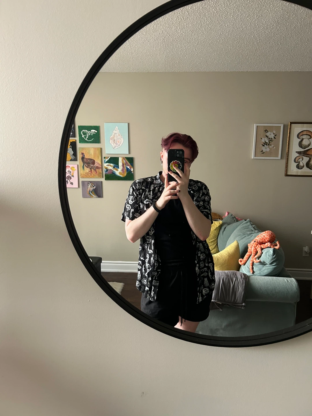 black circle ikea mirror - photo 2