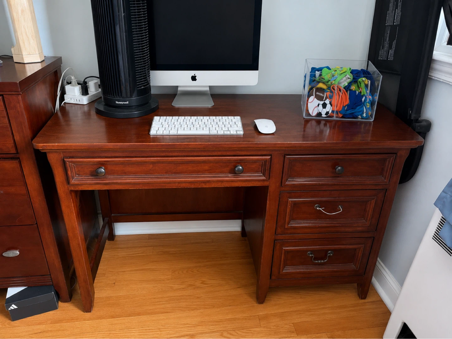 Solid Wood Executive Desk with Drawers
