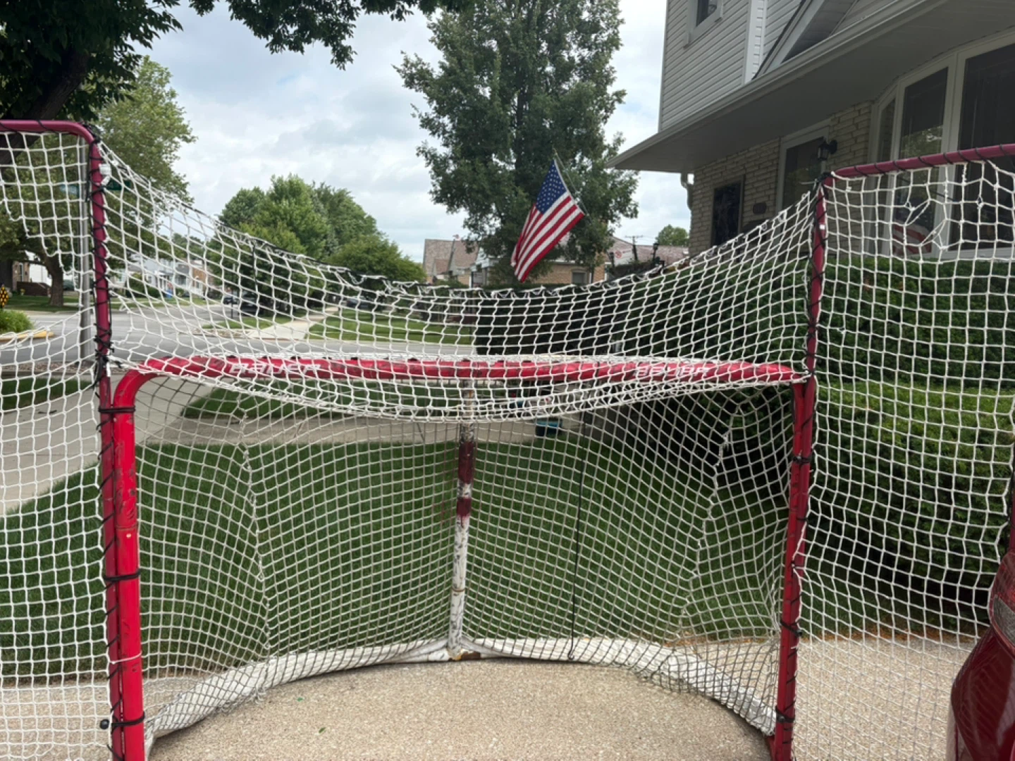 Hockey Net with Red Frame