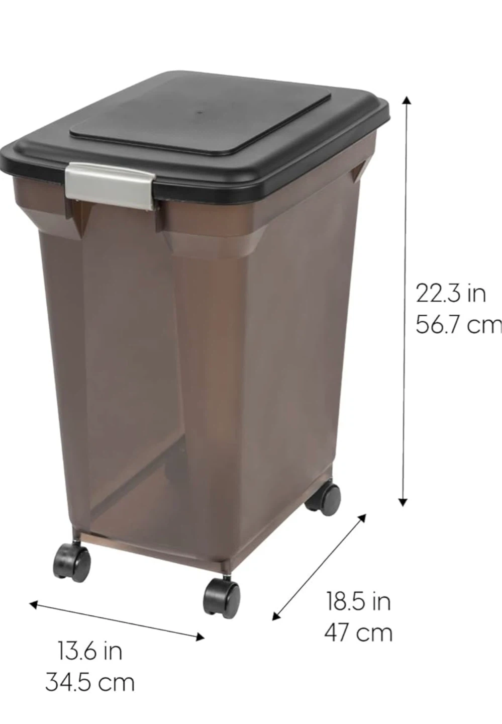 Heavy Duty Pet Food Storage Bin with Wheels - 20 Kg - photo 2