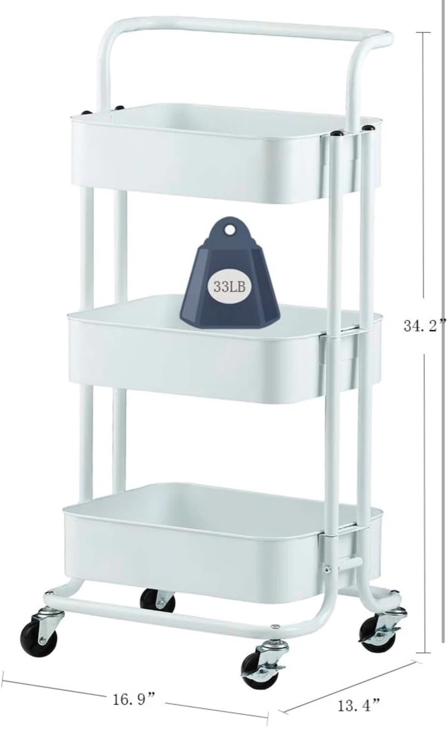 3-Tier Rolling Utility Cart - photo 2