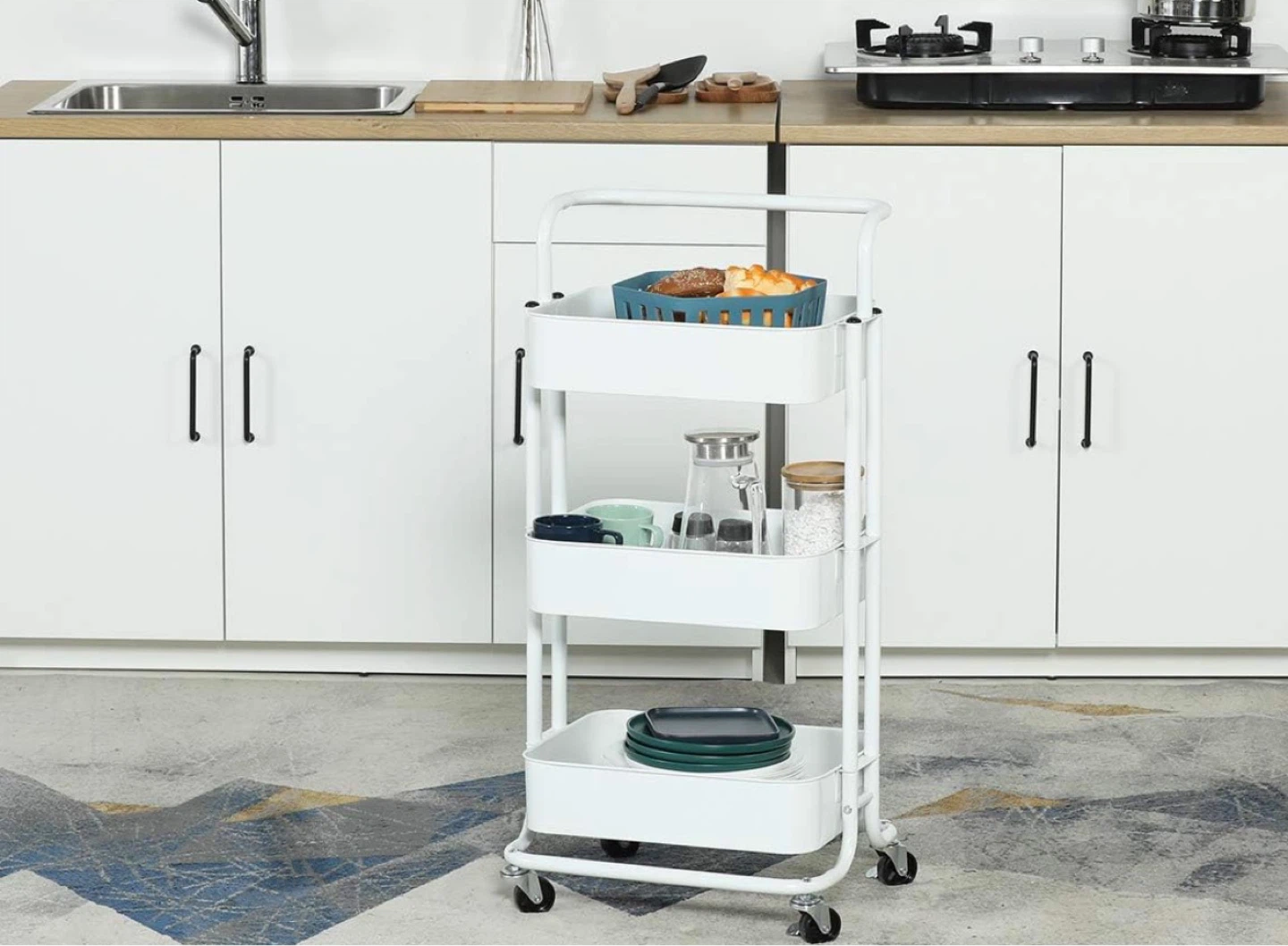 3-Tier Rolling Utility Cart