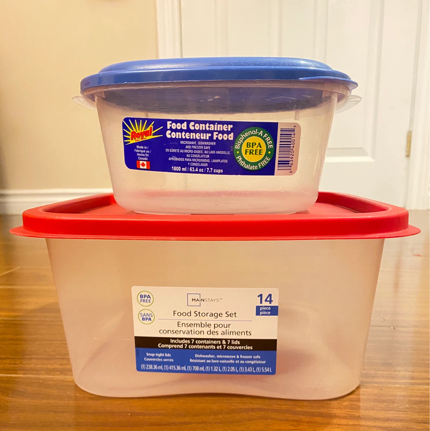 BPA-FREE Set of 2 Food Containers (Multi use)