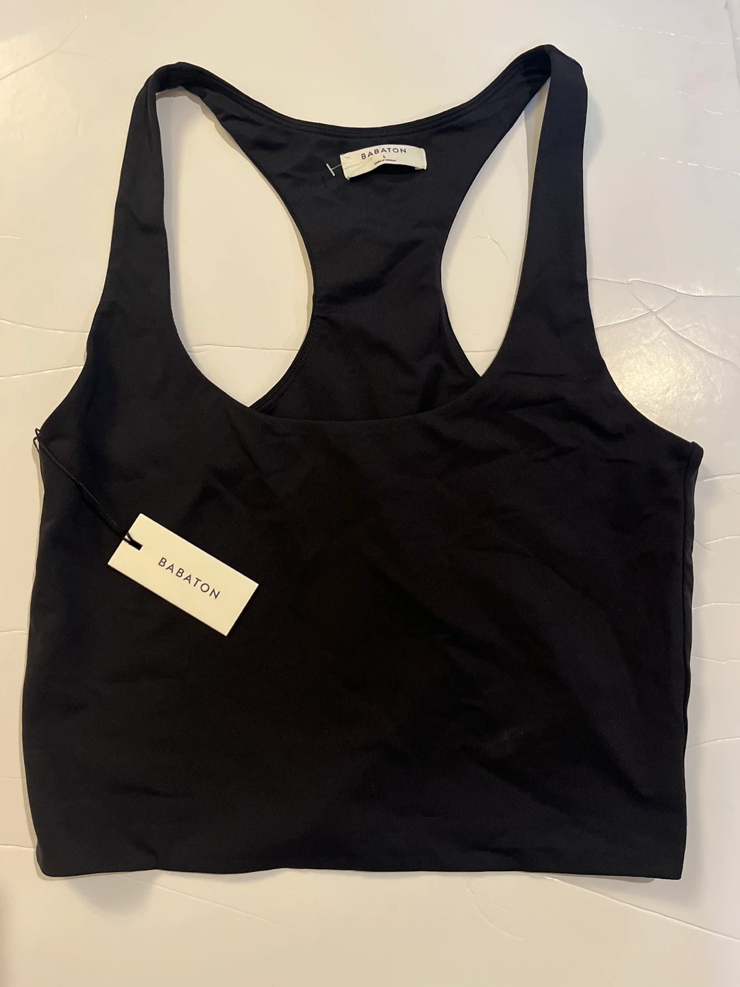Babaton Black Racerback Tank Top Size L