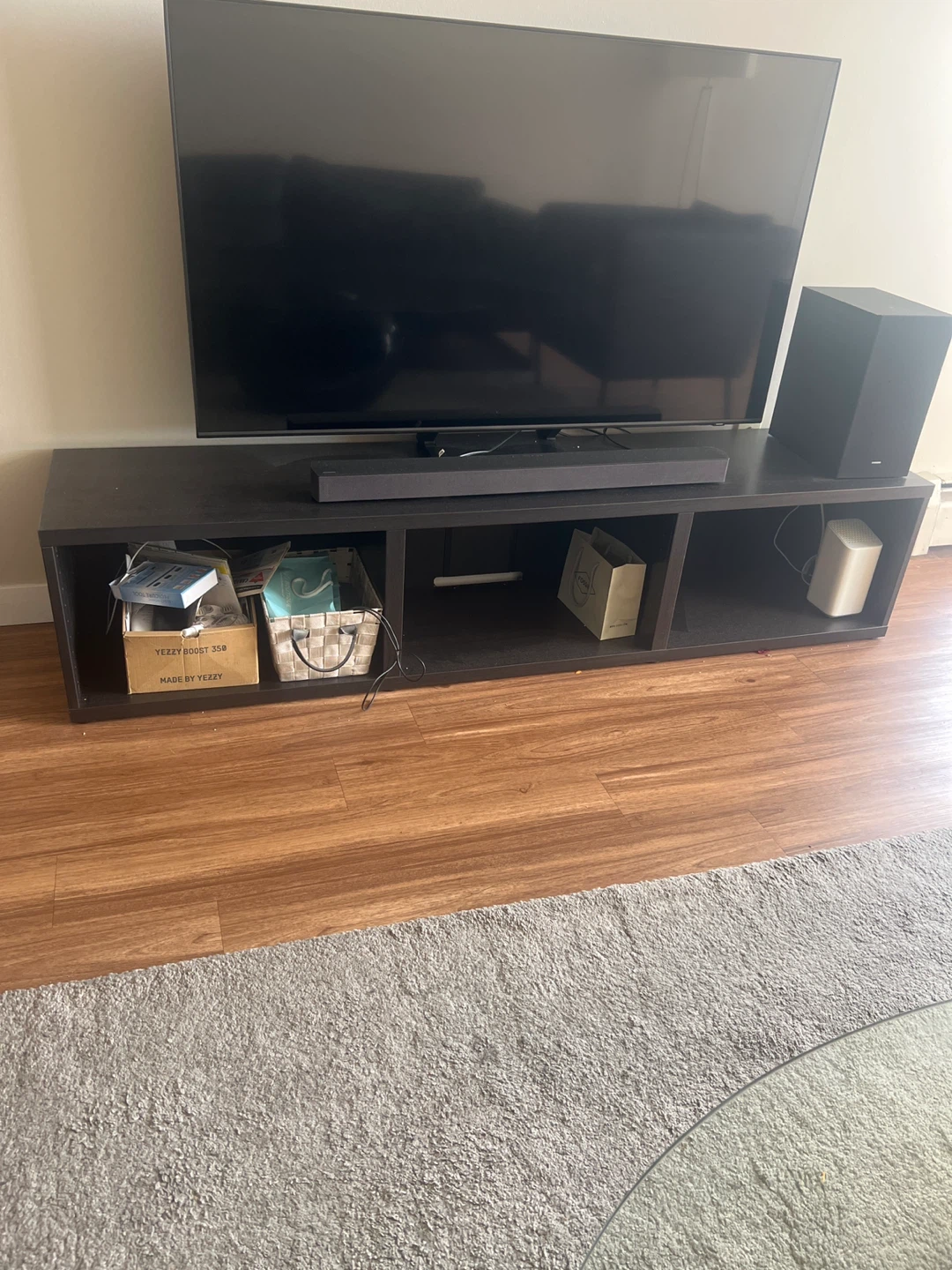 Dark Brown TV Stand Entertainment Unit