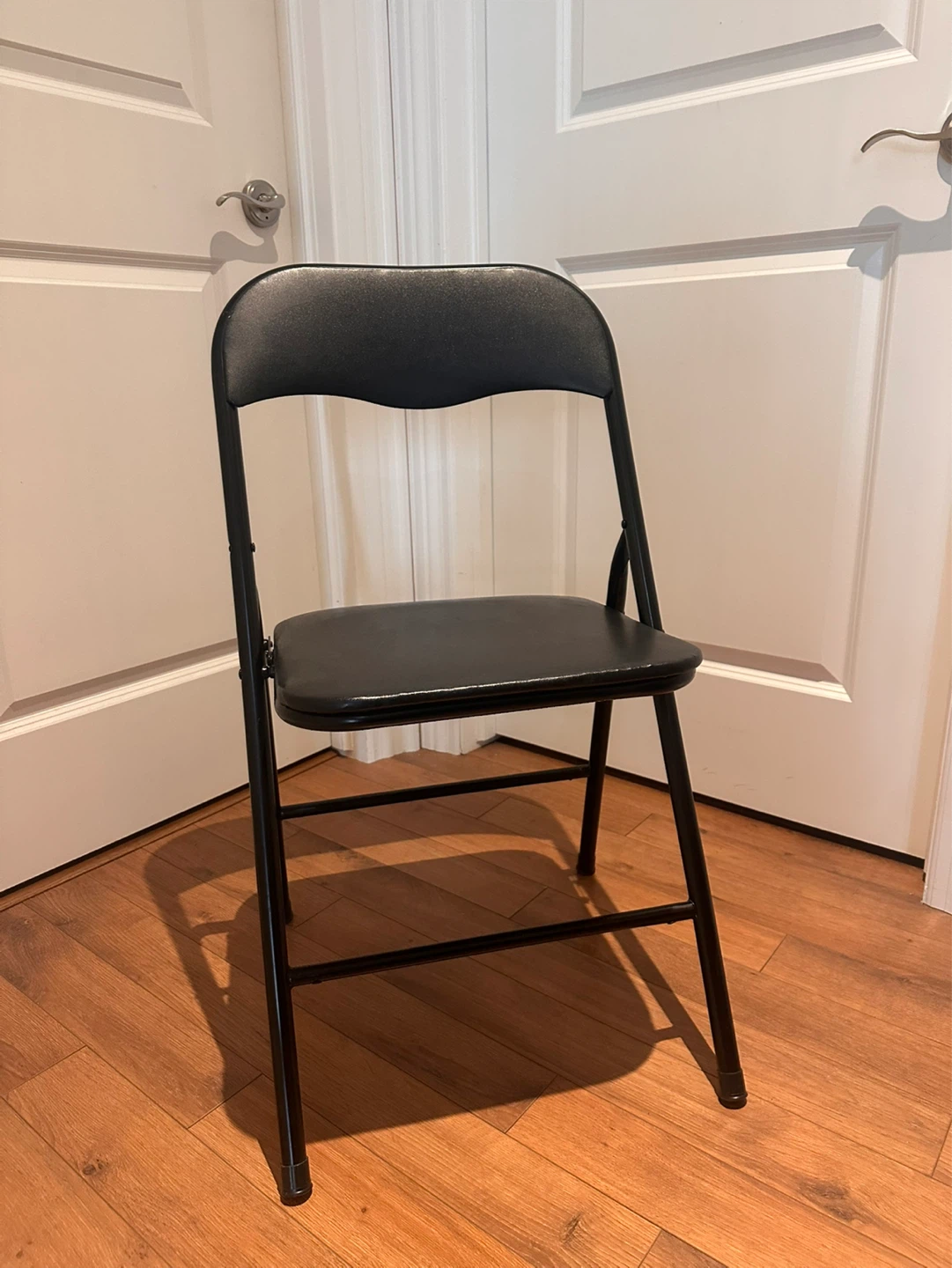 Set of 3 Black Folding Chairs - photo 2