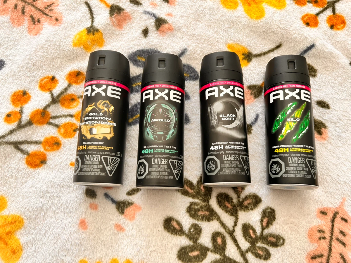 Axe Body Sprays - 4 pack