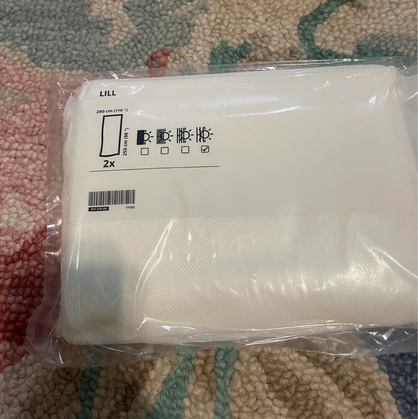 IKEA LILL Curtains & RÄCKA Curtain Rod Set - photo 3