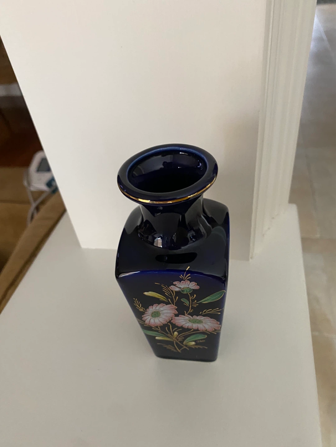 Cobalt Blue Floral Vase - photo 3