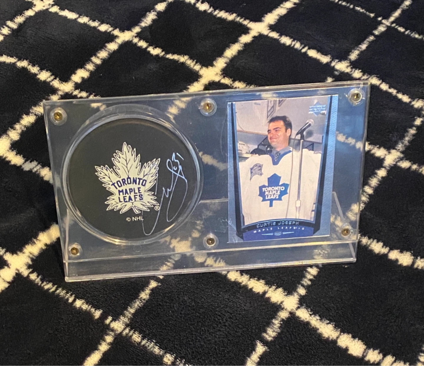 Curtis Joseph (Kujo) Signed Toronto Hockey Puck - photo 3