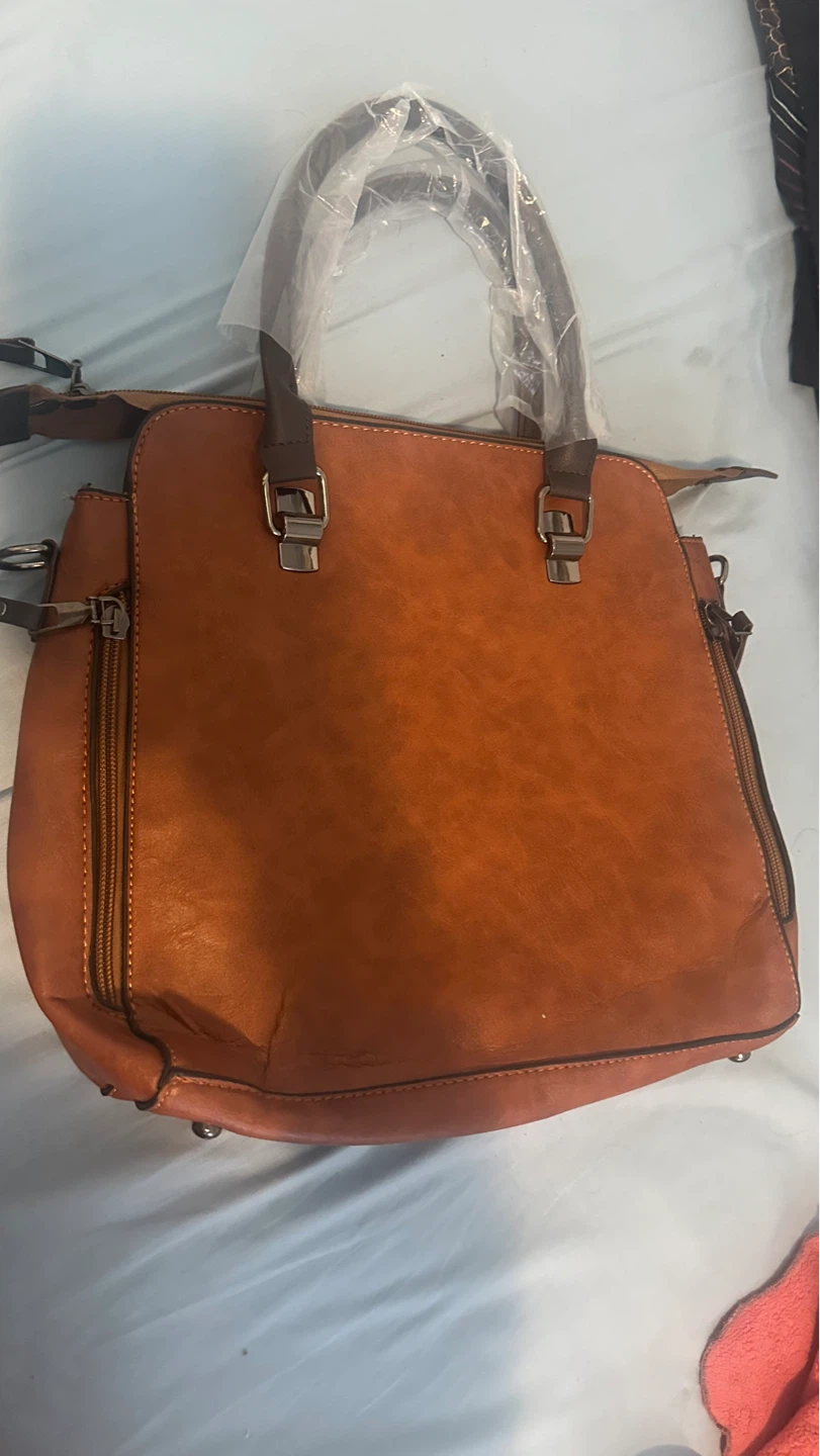Brown Faux Leather Satchel Bag - photo 3