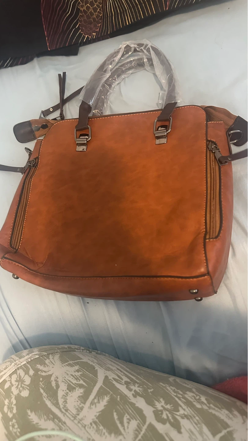 Brown Faux Leather Satchel Bag - photo 2
