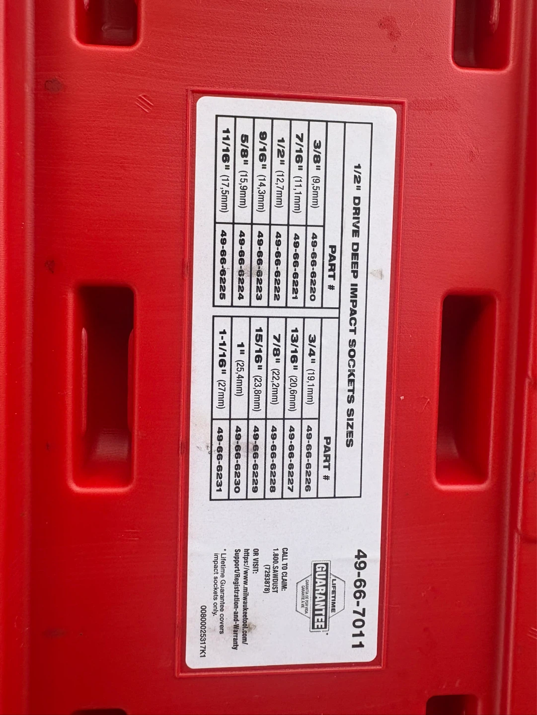 Milwaukee 1/2" Drive Deep Impact Socket Set - photo 3