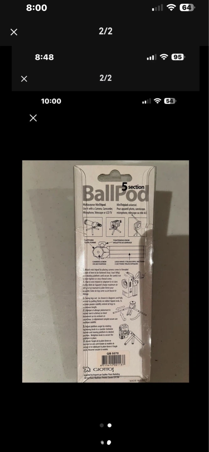Giottos BallPod 5 Section Mini Tripod - photo 2