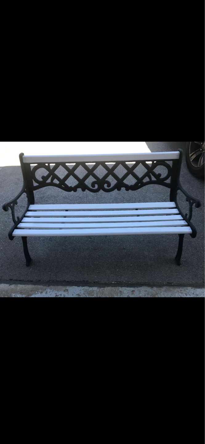 Ornate Cast Iron Garden Bench