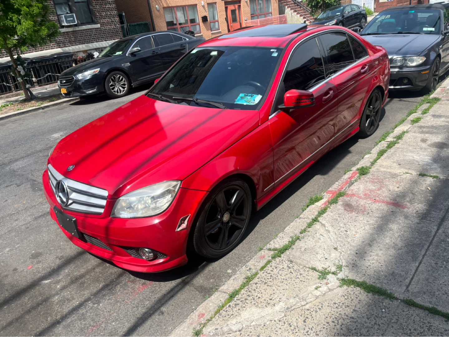 Red Mercedes-Benz C300 Sedan - photo 3