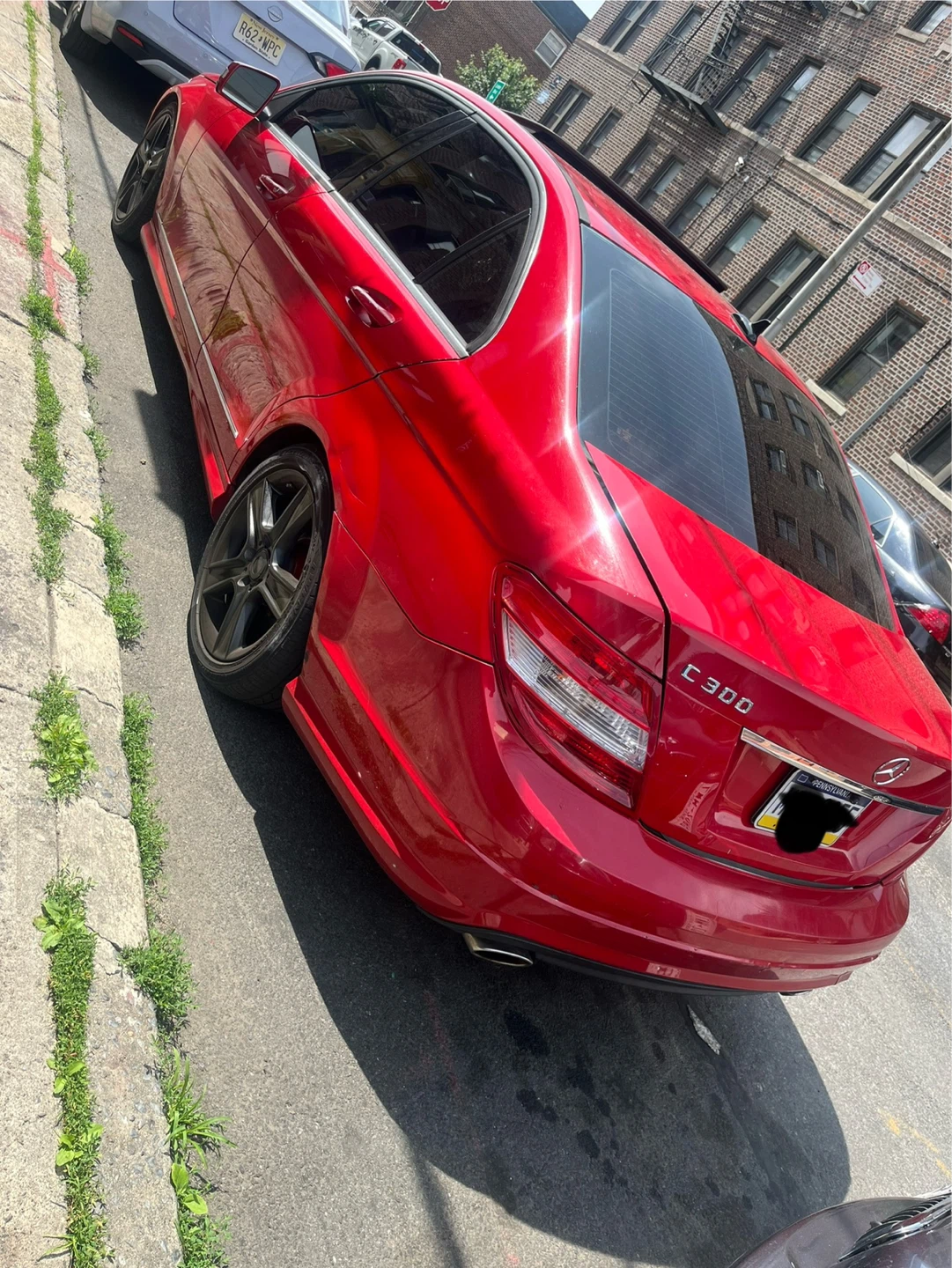Red Mercedes-Benz C300 Sedan - photo 4