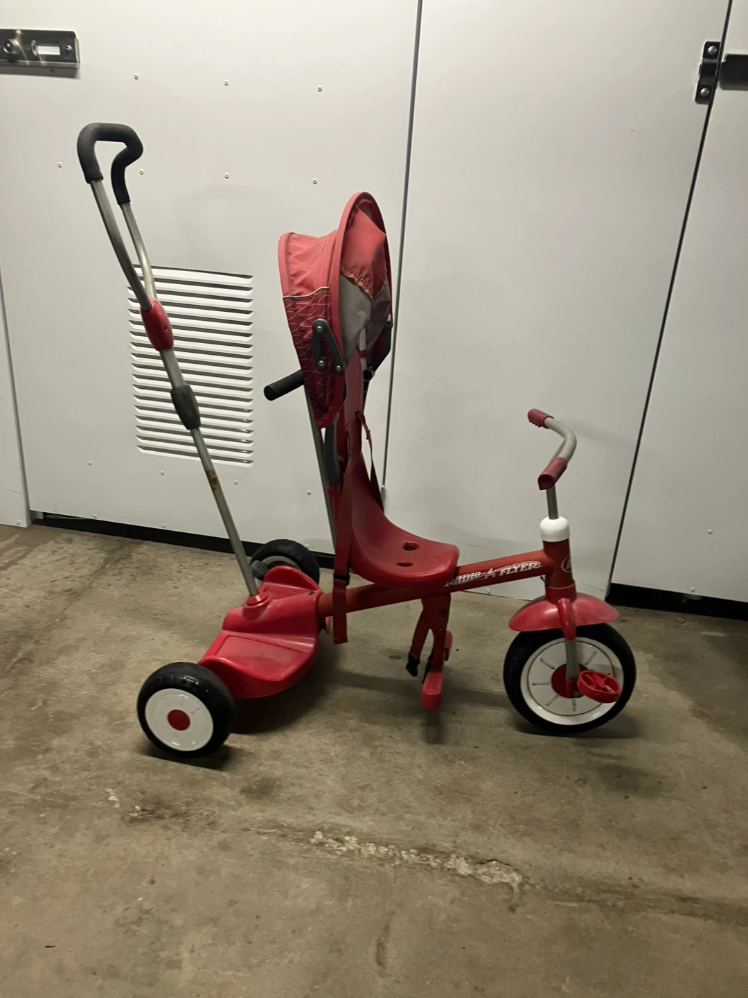 Radio Flyer Tricycle with Push Handle and Canopy