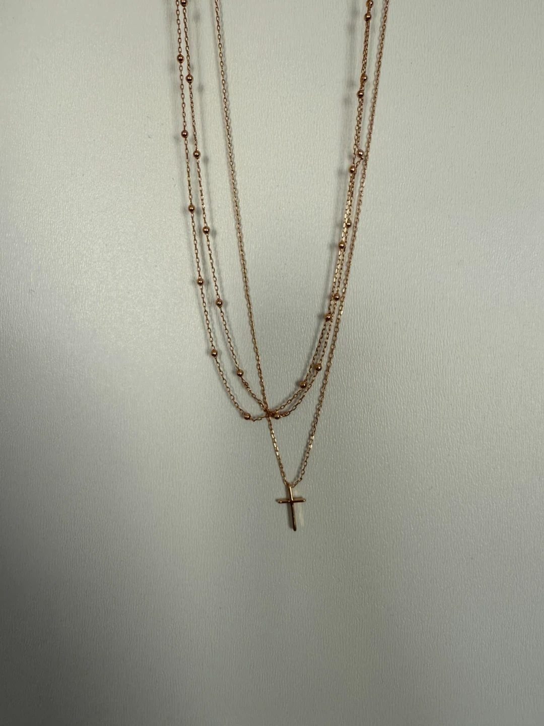 Layered Cross Necklace