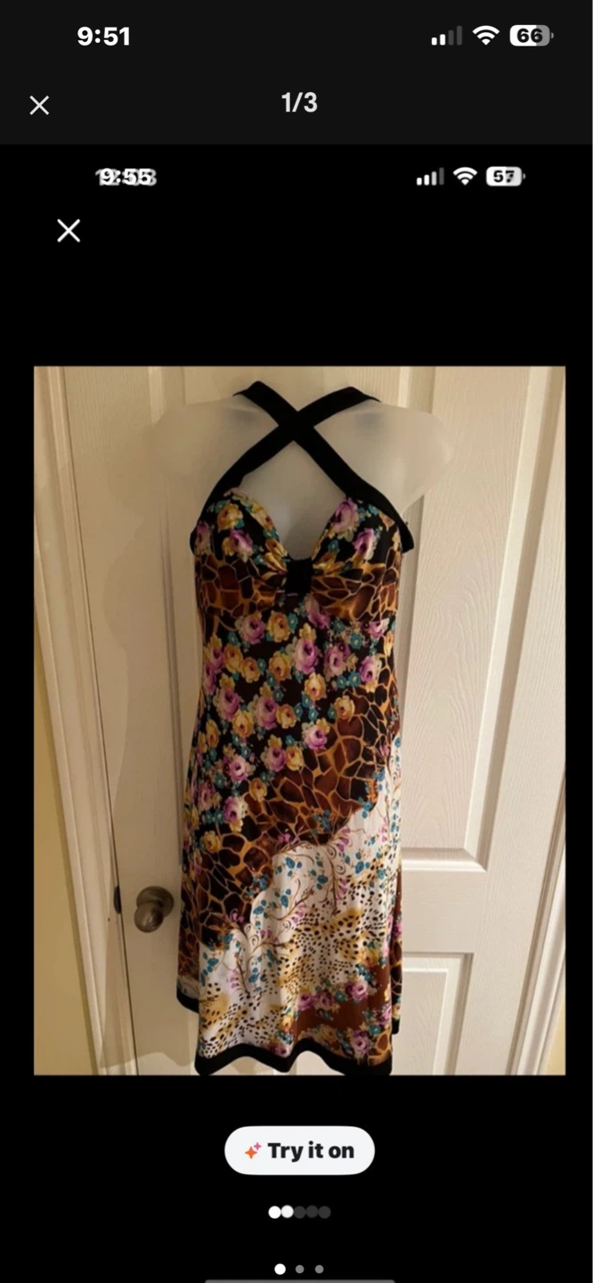 Women's Halterneck Patterned Dress