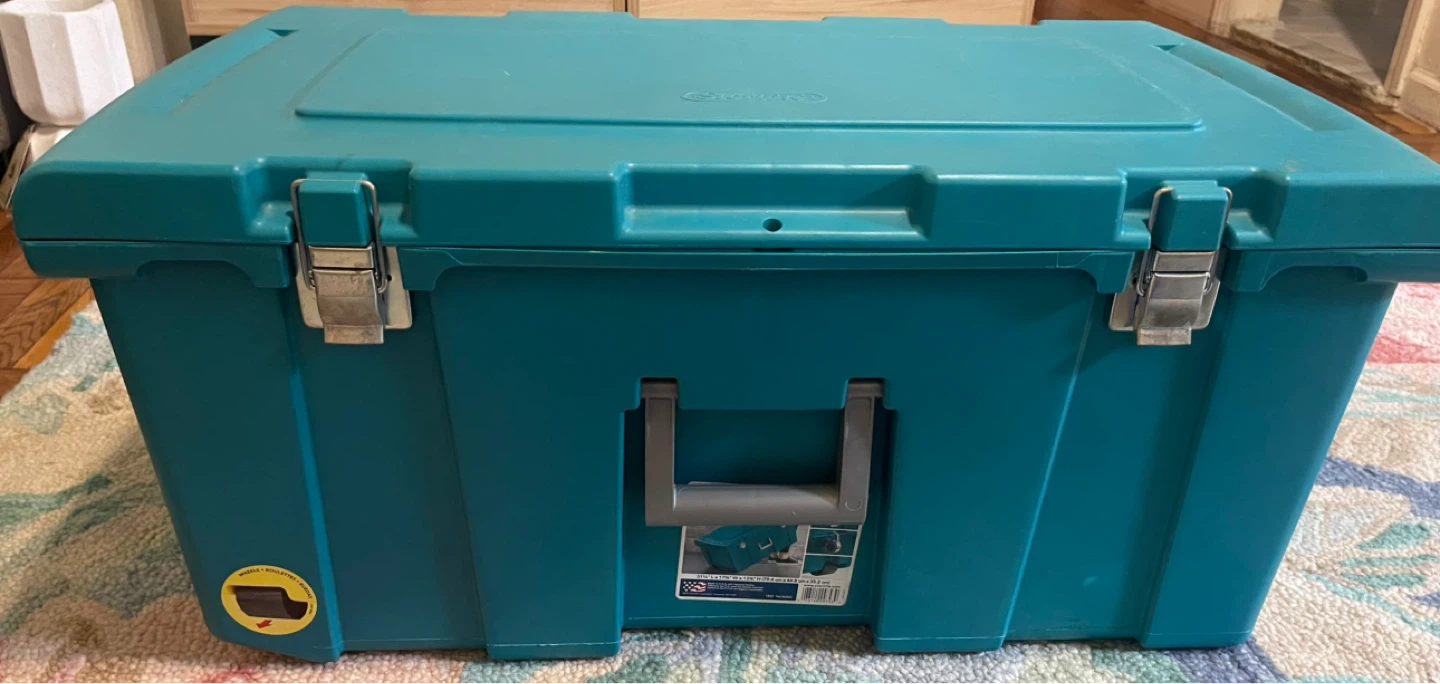 Sterilite Teal Sachet Footlocker Plastic Storage Container