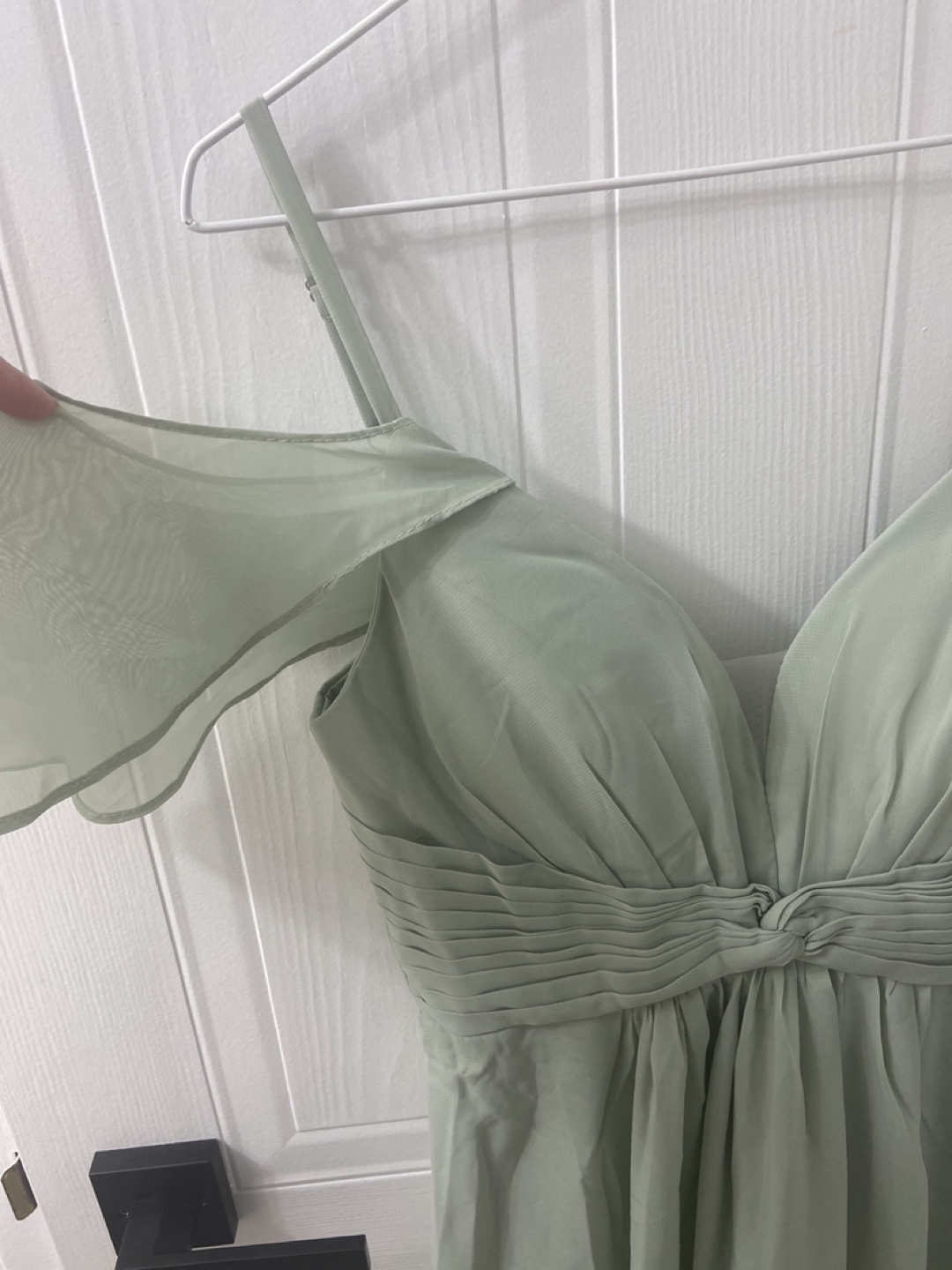 Sage Green Cold Shoulder Maxi Dress - photo 2