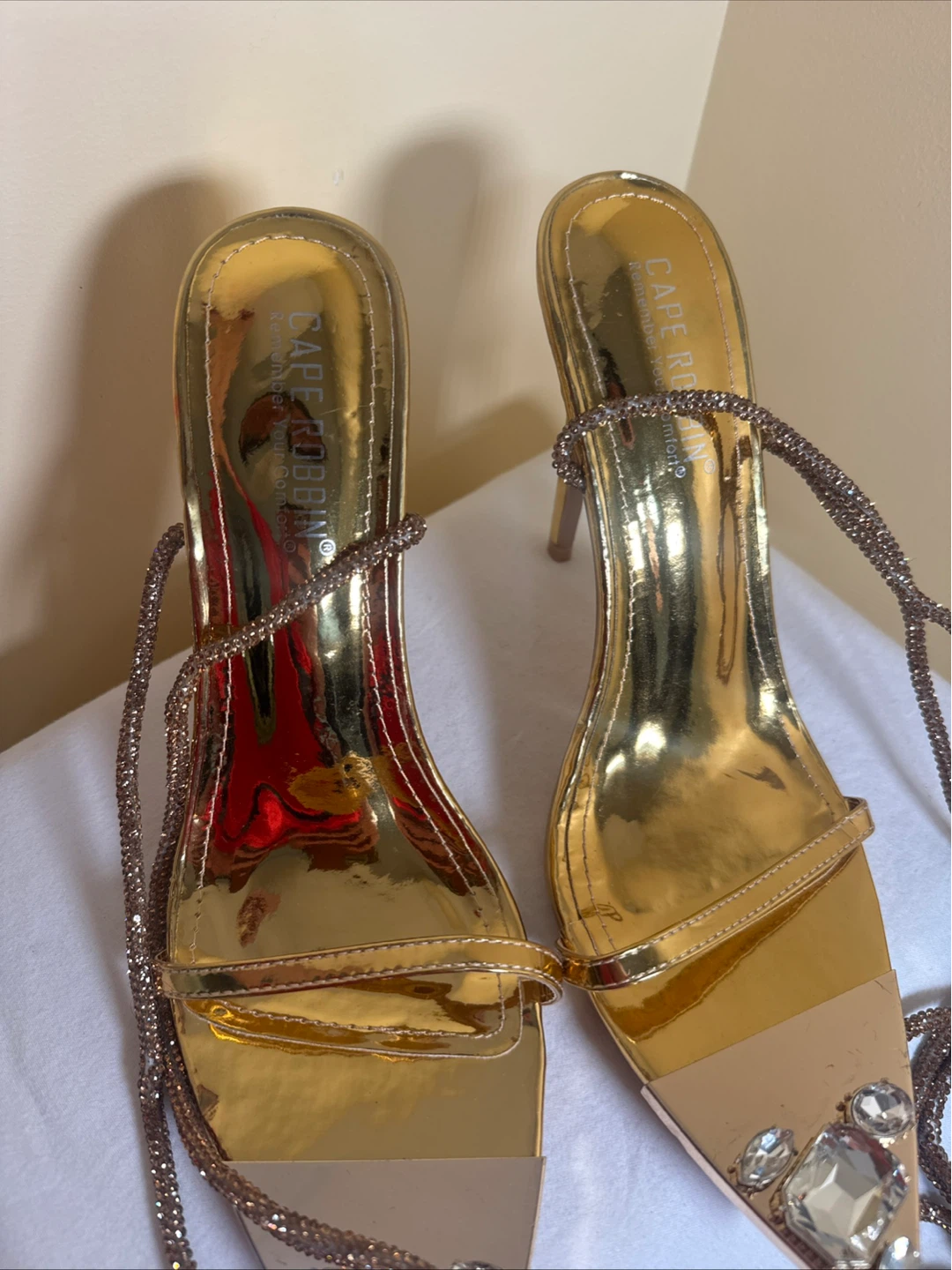 Cape Robbin Gold Strappy Heels - photo 3