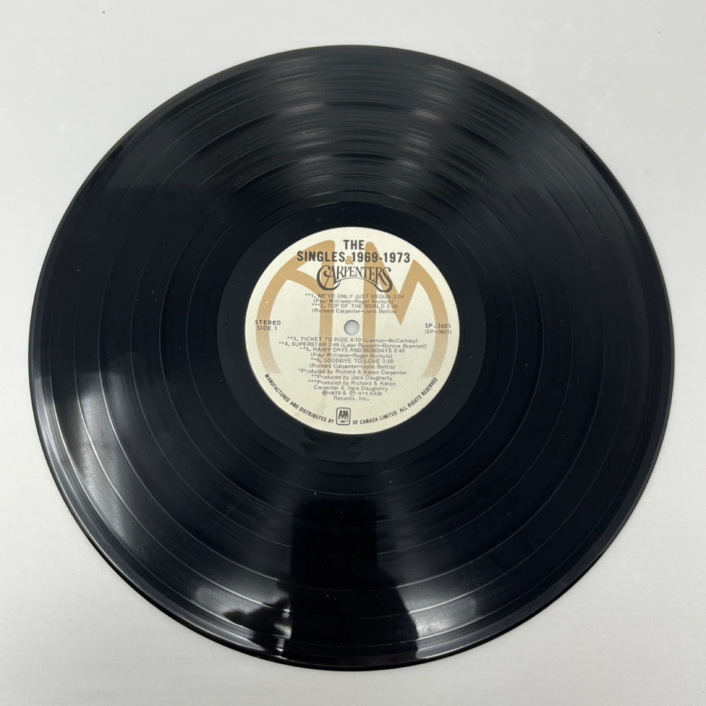 The Carpenters The Singles 1969-1973 Vinyl Record - photo 5