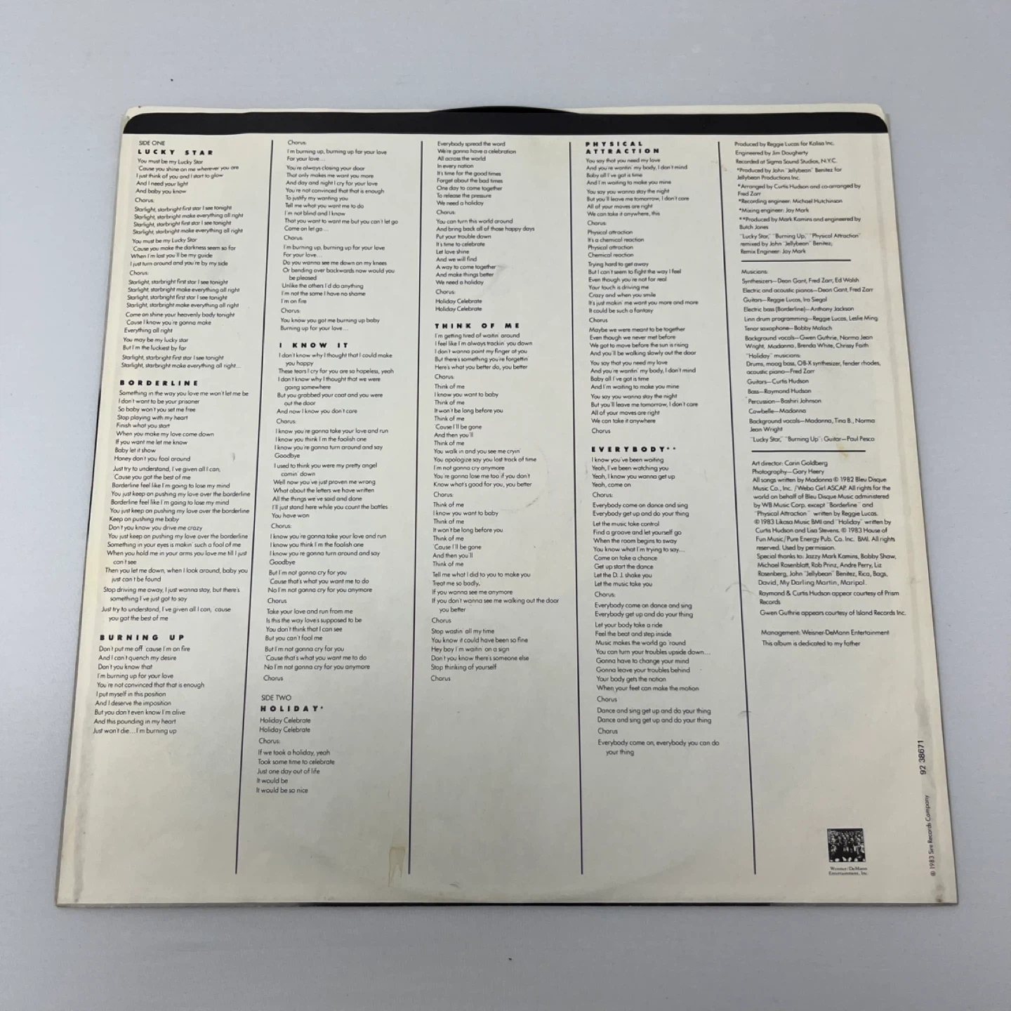 Madonna Self-Titled Vinyl Record - photo 4