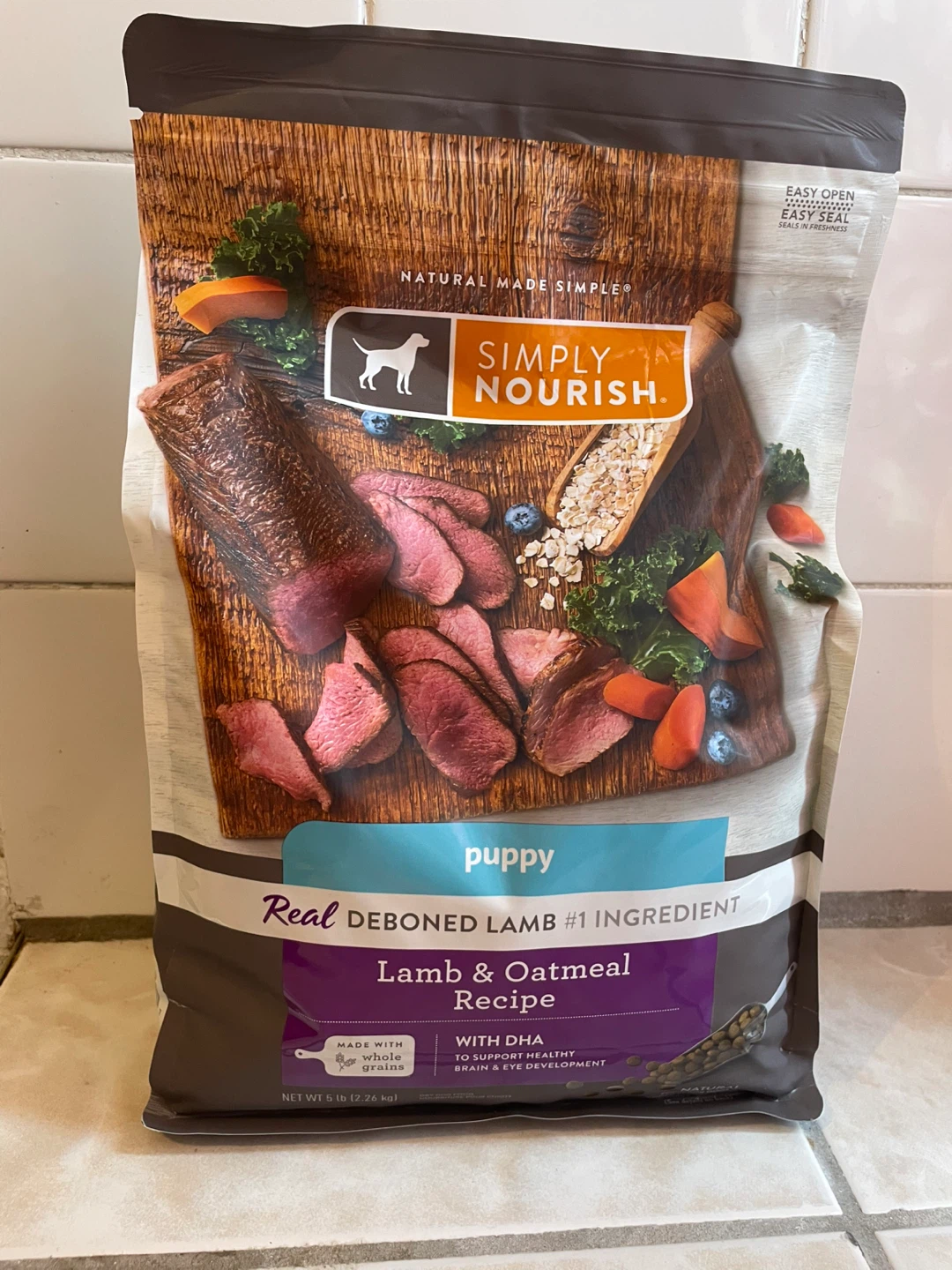 5lbs Simply Nourish Puppy Food Brand New CHICKEN FREE