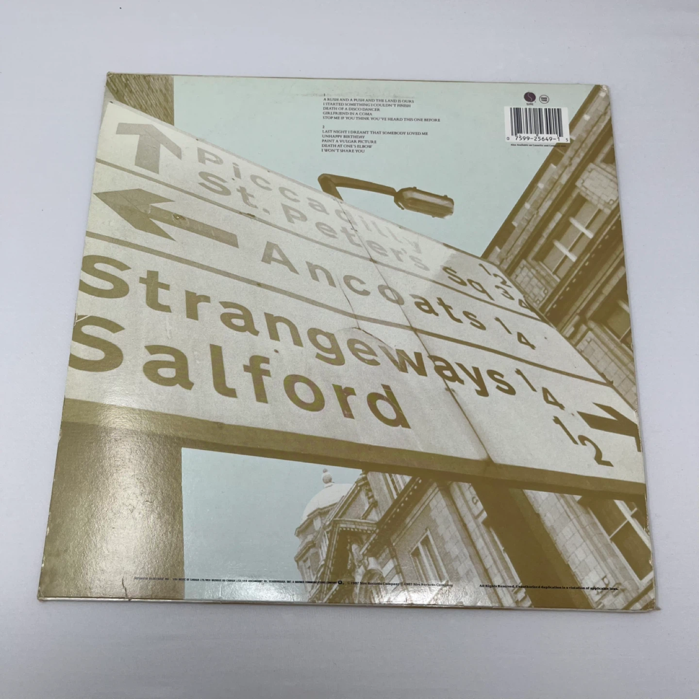 The Smiths "Strangeways, Here We Come" Vinyl Record - photo 2