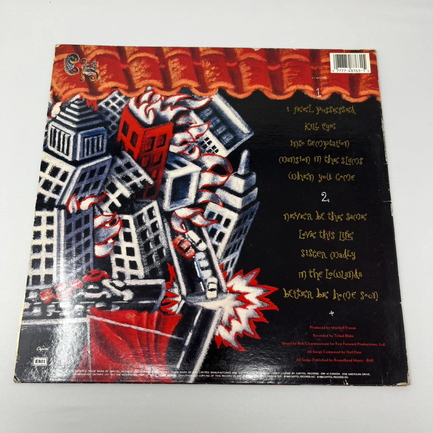 Crowded House Temple of Low Men Vinyl Record - photo 2