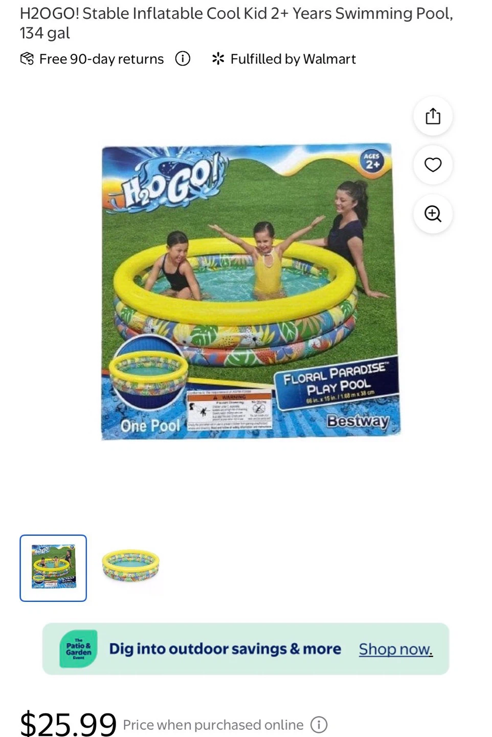 H2O GO! Floral Paradise Play Pool - photo 3