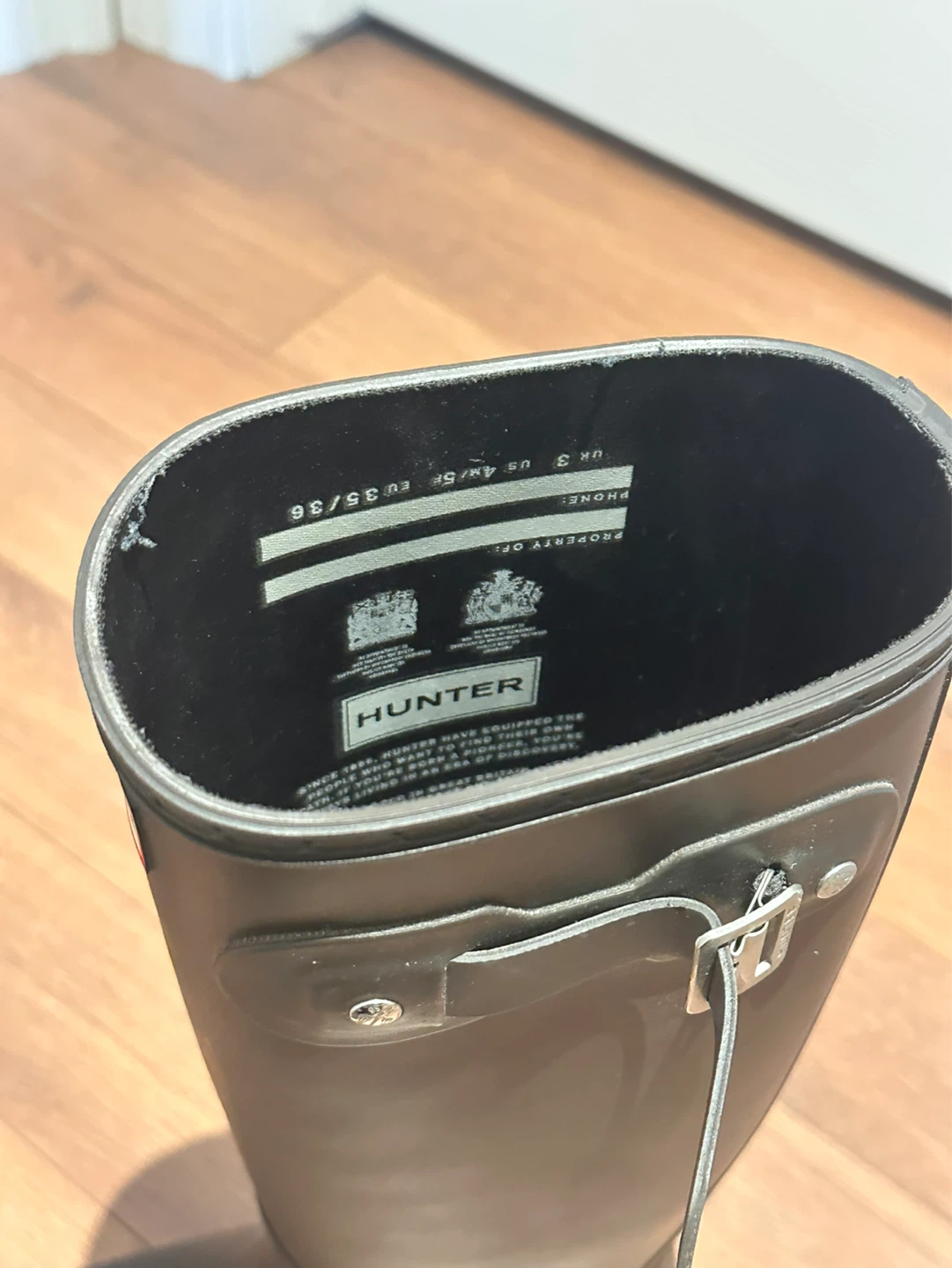 Hunter Tall Rain Boots Dark Brown Size US 6 / EU 37 - photo 4