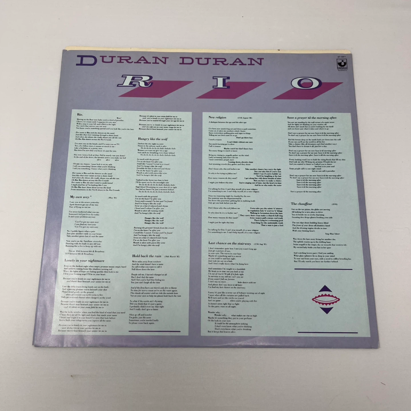 Duran Duran Rio Vinyl Record Album - photo 4