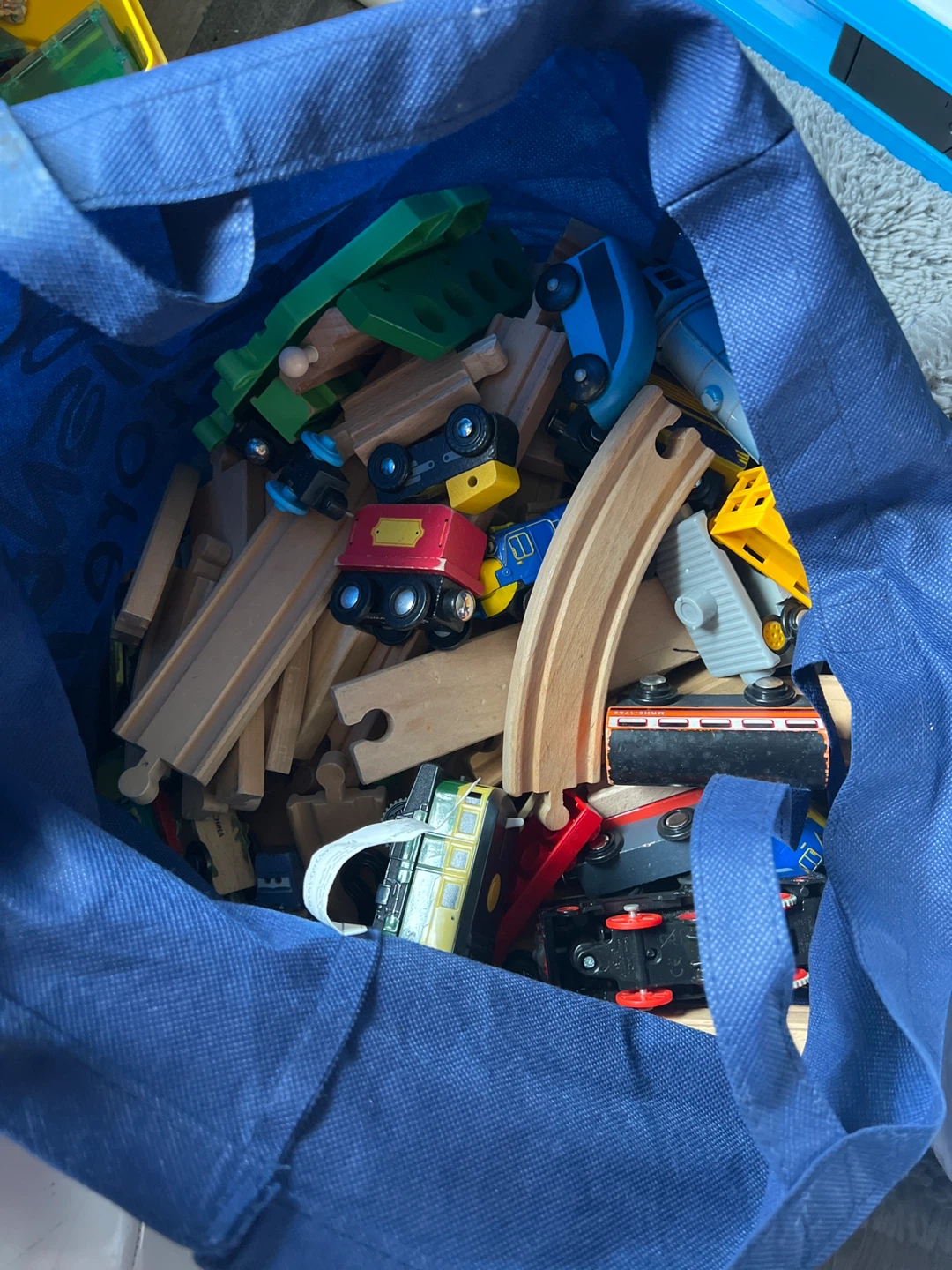 Wooden Train Set and Tracks