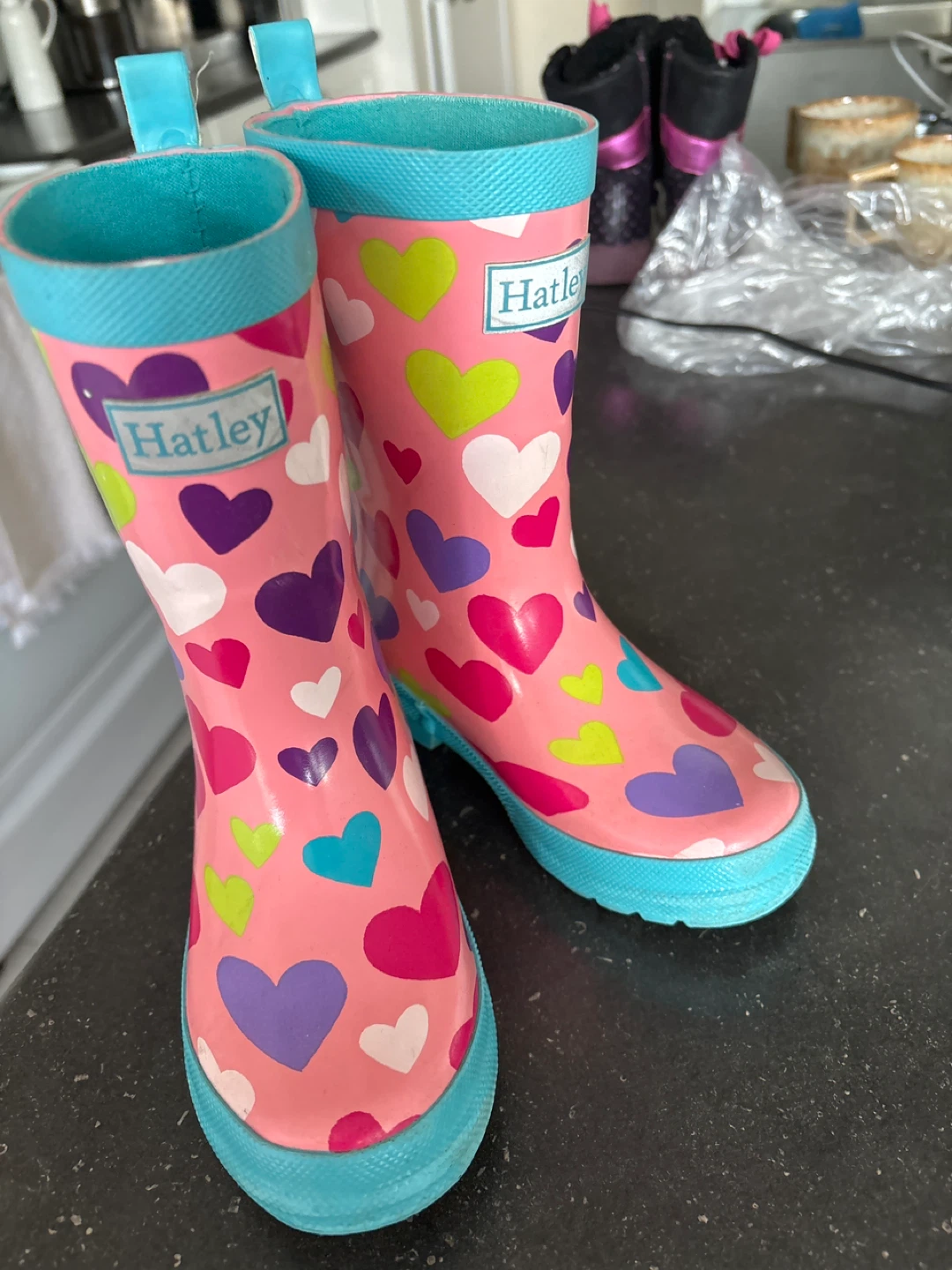 Hatley Pink Heart Rain Boots - photo 3
